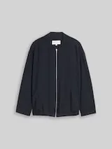 TOM TAILOR Damen Plus Size - Loose Fit Blouson Jacke, blau, Uni – Bild 1