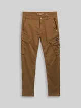 TOM TAILOR Herren Tapered Cargo Hose mit Stretch, braun, Uni – Bild 1