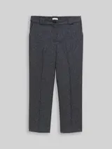 TOM TAILOR Damen TTMIA STRAIGHT Hose in Melange-Optik, blau, Meliert – Bild 1