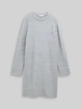 TOM TAILOR Damen Strickkleid in Melange-Optik, grau, Meliert – Bild 1