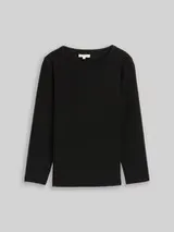 TOM TAILOR Damen Plus Size - Sweatshirt mit Glitzer-Effekt, schwarz, Uni – Bild 1