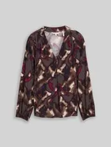 TOM TAILOR Damen Plus Size - Bluse mit Muster, braun, Gemustert – Bild 1