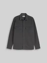 TOM TAILOR Herren Overshirt im Washed-Look, schwarz, Uni – Bild 1