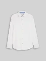 TOM TAILOR Herren Regular Fit Hemd mit Leinenanteil, weiß, Uni – Bild 1