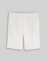TOM TAILOR Herren TTREGULAR Shorts mit Leinenanteil, weiß, Uni – Bild 1