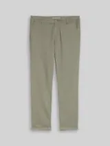 TOM TAILOR Herren TTREGULAR Chino Hose, grün, Uni – Bild 1