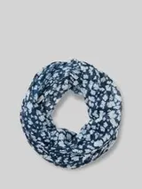 TOM TAILOR Damen Loop-Schal mit Muster, blau, Gemustert – Bild 1