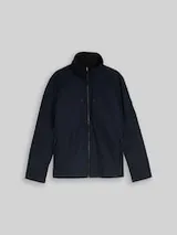 TOM TAILOR Herren Übergangsjacke aus wasserabweisendem Material, blau, Uni – Bild 1