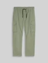 TOM TAILOR DENIM Herren TTLOOSE Cargo Hose aus Baumwolle, grün, Uni – Bild 1