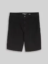 TOM TAILOR DENIM Herren TTLOOSE Carpenter-Shorts, schwarz, Uni – Bild 1