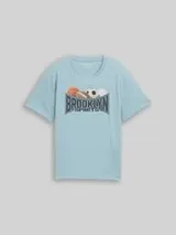 TOM TAILOR Jungen Oversize T-Shirt mit Foto-Print, blau, Uni – Bild 1