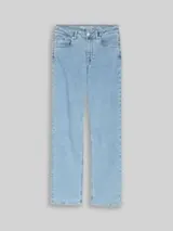 TOM TAILOR DENIM Damen TTELLA STRAIGHT Jeans, blau, Uni – Bild 1