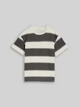 TOM TAILOR Jungen Oversize T-Shirt mit Waffelstruktur, weiß, Gestreift – Bild 5