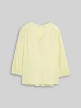 TOM TAILOR Damen Bluse aus Viskose, gelb, Uni – Bild 1