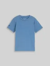 TOM TAILOR Jungen Basic T-Shirt aus Baumwolle, blau, Uni – Bild 1