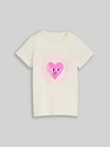 TOM TAILOR Mädchen T-Shirt mit Wendepailletten, weiß, Uni – Bild 1