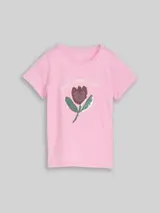 TOM TAILOR Mädchen T-Shirt mit Wendepailletten, rosa, Uni – Bild 5