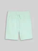 TOM TAILOR Jungen Basic Sweat-Shorts, grün, Uni – Bild 1