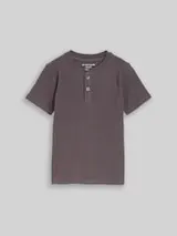 TOM TAILOR Jungen Henley T-Shirt aus Baumwolle, grau, Uni – Bild 1