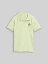 TOM TAILOR Jungen Piqué Poloshirt aus Baumwolle, grün, Uni – Bild 1