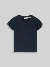 TOM TAILOR Mädchen T-Shirt mit Struktur, blau, Uni – Bild 1