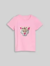 TOM TAILOR Mädchen T-Shirt mit Wendepailletten, rosa, Uni – Bild 1