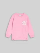 TOM TAILOR Mädchen Oversize Sweatshirt mit Print, rosa, Uni – Bild 1