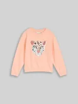 TOM TAILOR Mädchen Sweatshirt mit Wendepailletten, orange, Uni – Bild 1