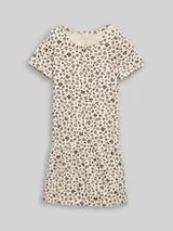 TOM TAILOR Mädchen Mini-Kleid mit Leo-Muster, weiß, Animalprint – Bild 1