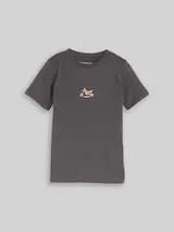TOM TAILOR Jungen T-Shirt mit Rückenprint, grau, Uni – Bild 1