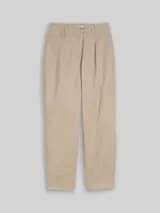 TOM TAILOR Damen Cropped Barrel Hose, grau, Uni – Bild 1
