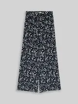 TOM TAILOR Damen Loose Fit Palazzo Hose mit Muster, blau, Gepunktet – Bild 1