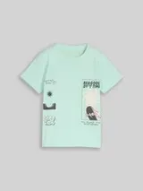TOM TAILOR Jungen T-Shirt mit Print, grün, Uni – Bild 1