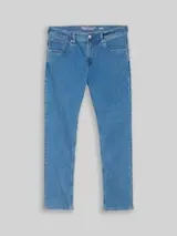 TOM TAILOR DENIM Herren TTAEDAN STRAIGHT Jeans mit Stretch, blau, Uni – Bild 1