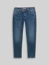 TOM TAILOR Herren TTCURT TAPERED Jeans mit Superstretch, blau, Uni – Bild 1