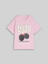 TOM TAILOR Mädchen Oversize T-Shirt mit Print, rosa, Uni – Bild 1