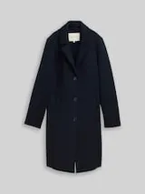 TOM TAILOR Damen Scuba Mantel mit Eingriffstaschen, blau, Uni – Bild 1