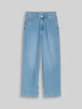 TOM TAILOR Mädchen Relaxed Fit Jeans, blau, Uni – Bild 1