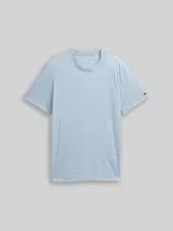 TOM TAILOR Herren T-Shirt mit feinem Streifenmuster, blau, Gestreift – Bild 1