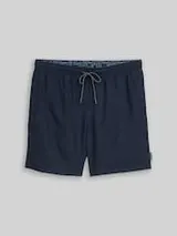 TOM TAILOR Herren Badeshorts mit Kordelzug, blau, Uni – Bild 1