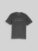 TOM TAILOR Herren T-Shirt mit Waffelstruktur, schwarz, Uni – Bild 1