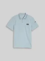 TOM TAILOR Herren Poloshirt mit Ärmeltasche, blau, Meliert – Bild 1