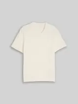 TOM TAILOR Herren T-Shirt mit V-Ausschnitt, braun, Meliert – Bild 1