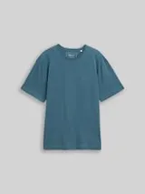 TOM TAILOR DENIM Herren Relaxed Fit T-Shirt aus Baumwolle, grün, Uni – Bild 1