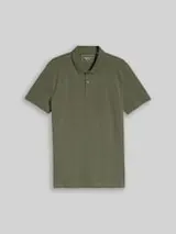 TOM TAILOR DENIM Herren Piqué Poloshirt aus Baumwolle, grün, Uni – Bild 7