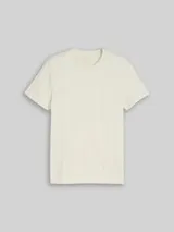 TOM TAILOR DENIM Herren Slim Fit T-Shirt aus Baumwolle, weiß, Uni – Bild 1