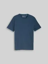 TOM TAILOR DENIM Herren T-Shirt in Melange-Optik, blau, Meliert – Bild 1