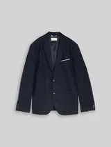 TOM TAILOR Herren Sakko aus Leinen, blau, Uni – Bild 1