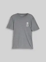 TOM TAILOR DENIM Herren T-Shirt mit Palmenprint, schwarz, Uni – Bild 1
