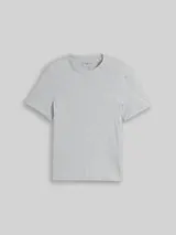 TOM TAILOR DENIM Herren Slim Fit T-Shirt mit Rippstruktur, grau, Meliert – Bild 1